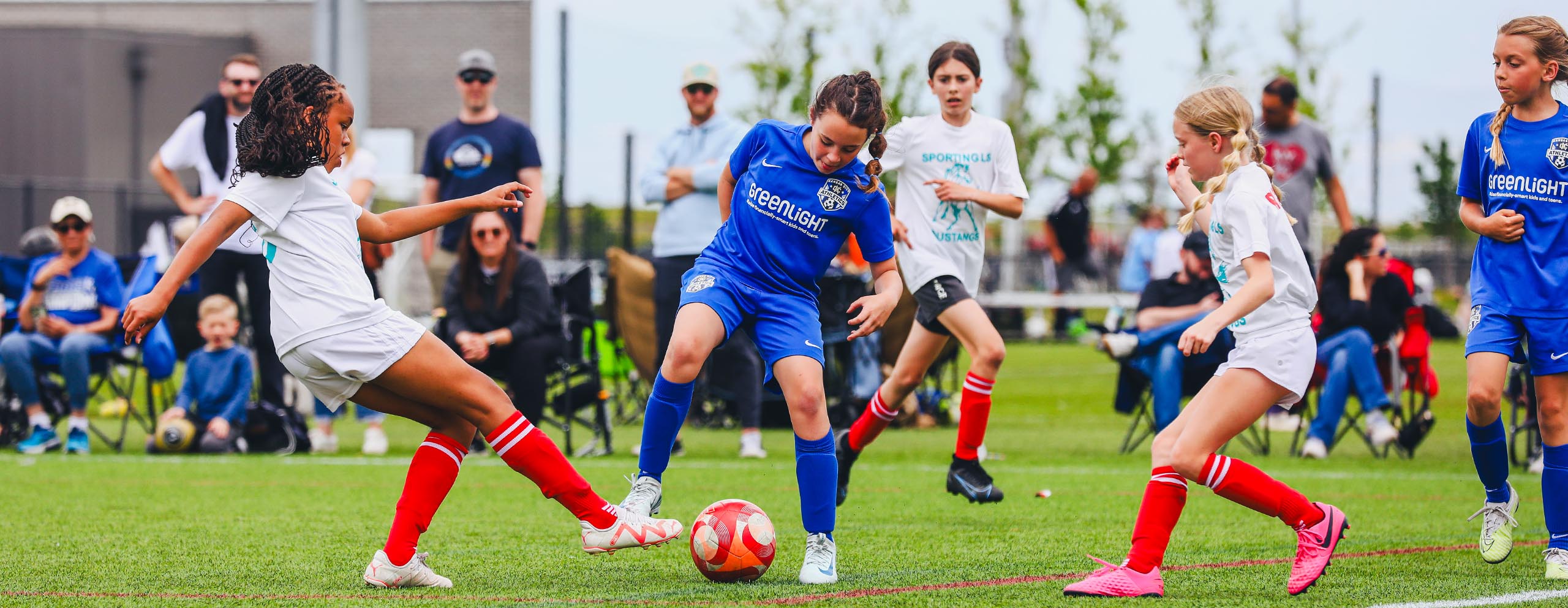 soccer players playing at 5v5 Fest